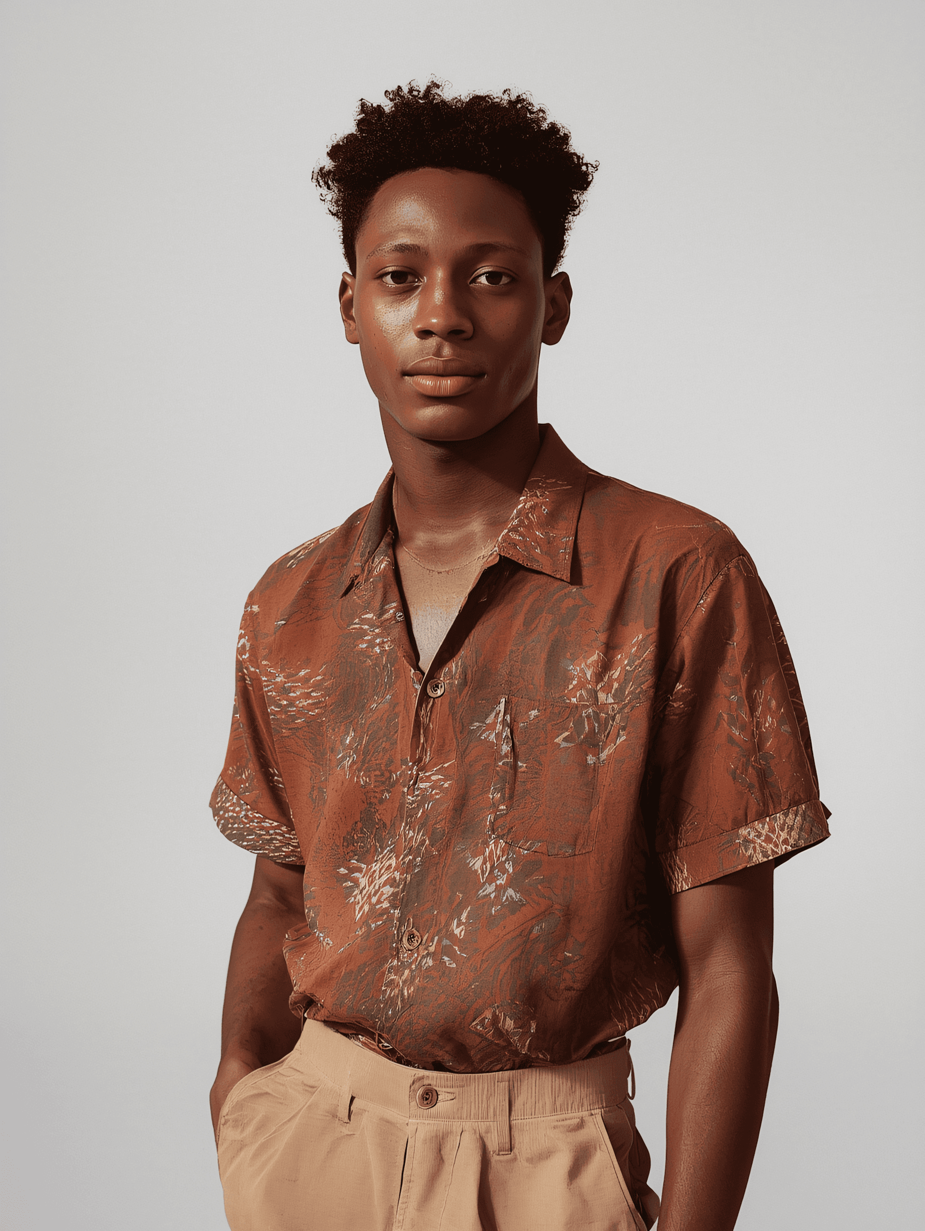 A man pocketing while wearing retro style clothings